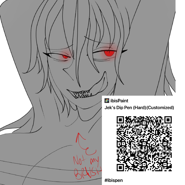Line art pen (not my brush)