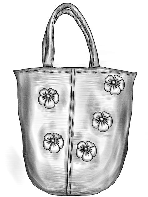 Jeans Bag with flowers