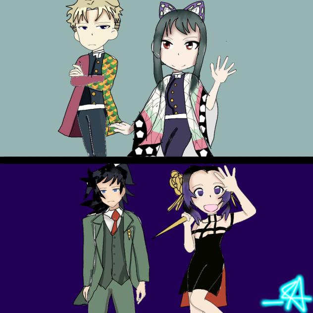 Playing cosplay Giyushino & Yor × Loid