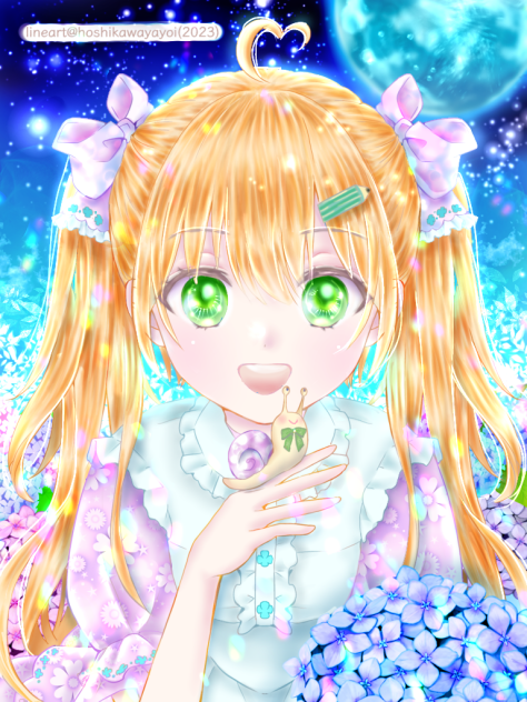 星川ヤヨイ様の線画お借りしました☆☆☆