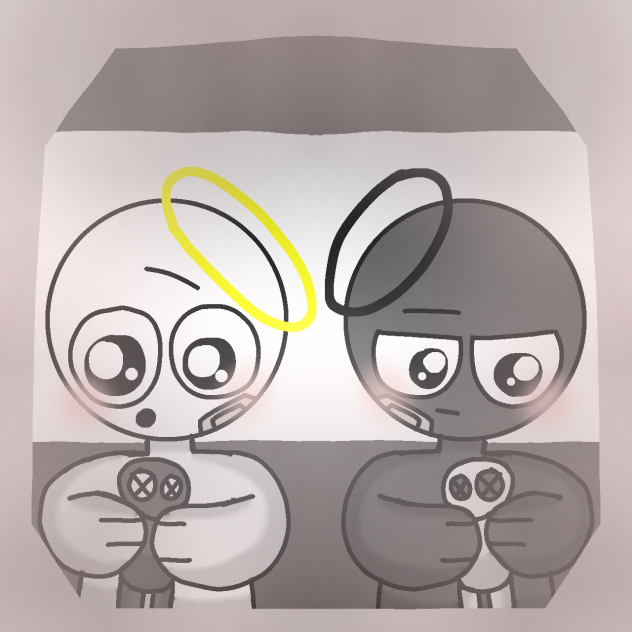 black & white in rainbow friend🌈