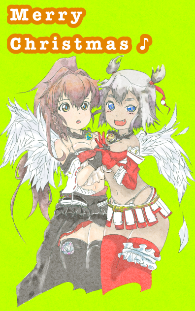 【塗り絵】武蔵さんと大和さん