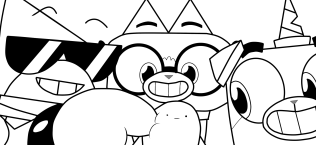 Unikitty pet pet outline