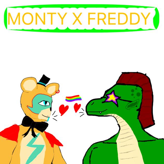 MONTY X FREDDY #Fnaf #freddyxmonty #cute