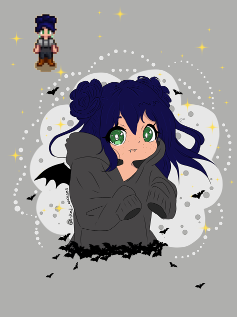 Chibi Airashi (stardew valley oc art)