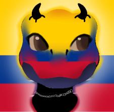 countries as a dino mask  - colombia!