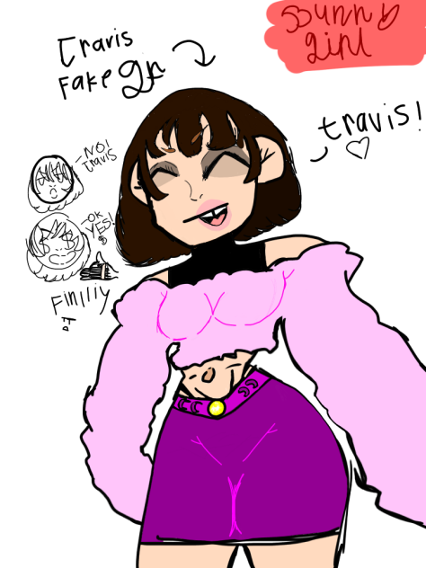 Travis (fake) girlfriend