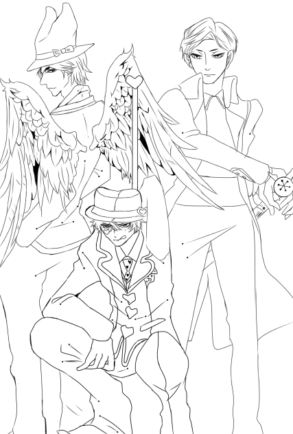 ヴィランズ線画