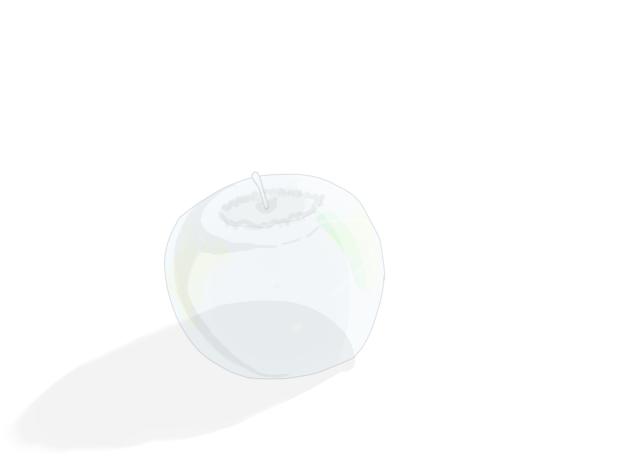 ゴミカス色塗りの透明りんご