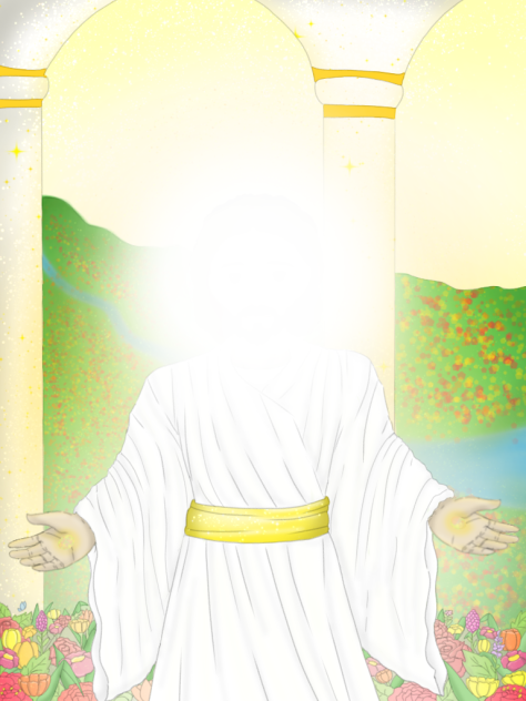 Jesus in garden🥰🌹(Repost) - ibisPaint