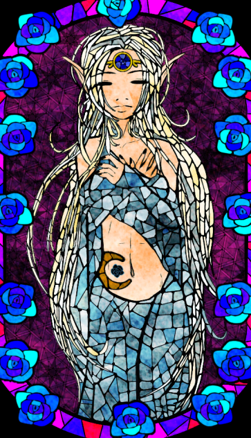 Stain Glass of a Goddess