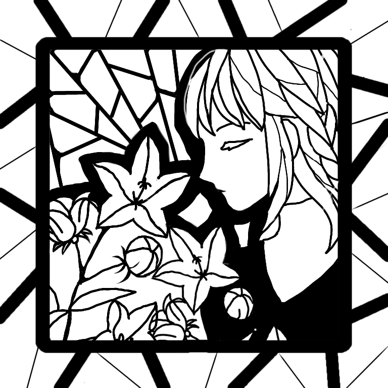 塗り絵、ステンドグラス風 - ibisPaint