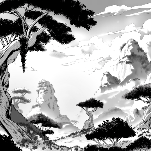 mountainous landscape (background)