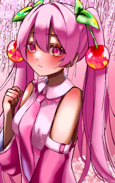 塗り絵14    桜ミク
