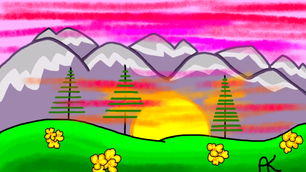 Mountain Sunset [For Sale] - ibisPaint