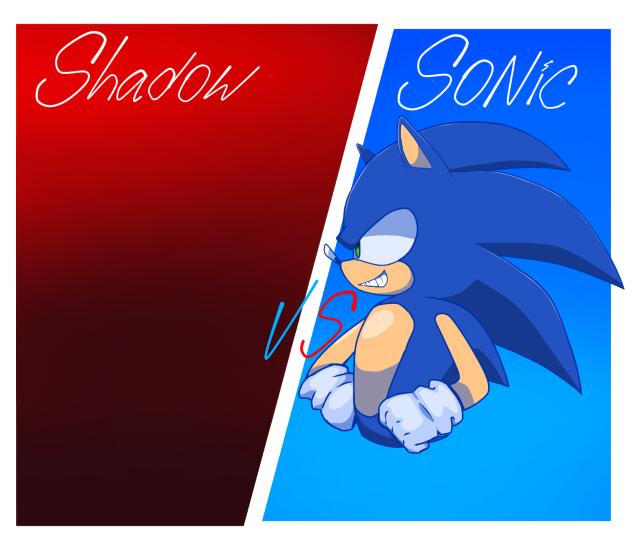 Sonic vs Shadow Collab - ibisPaint
