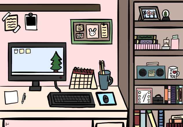 Study desk - ibisPaint