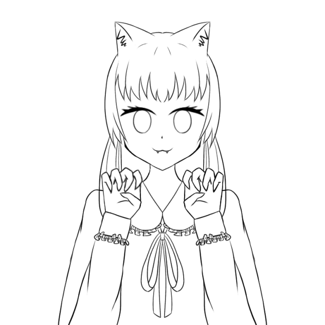猫の日(線画)