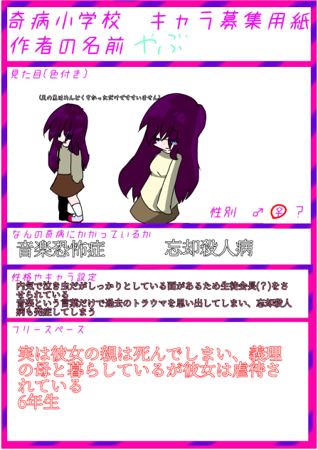 キャラ募やったよ