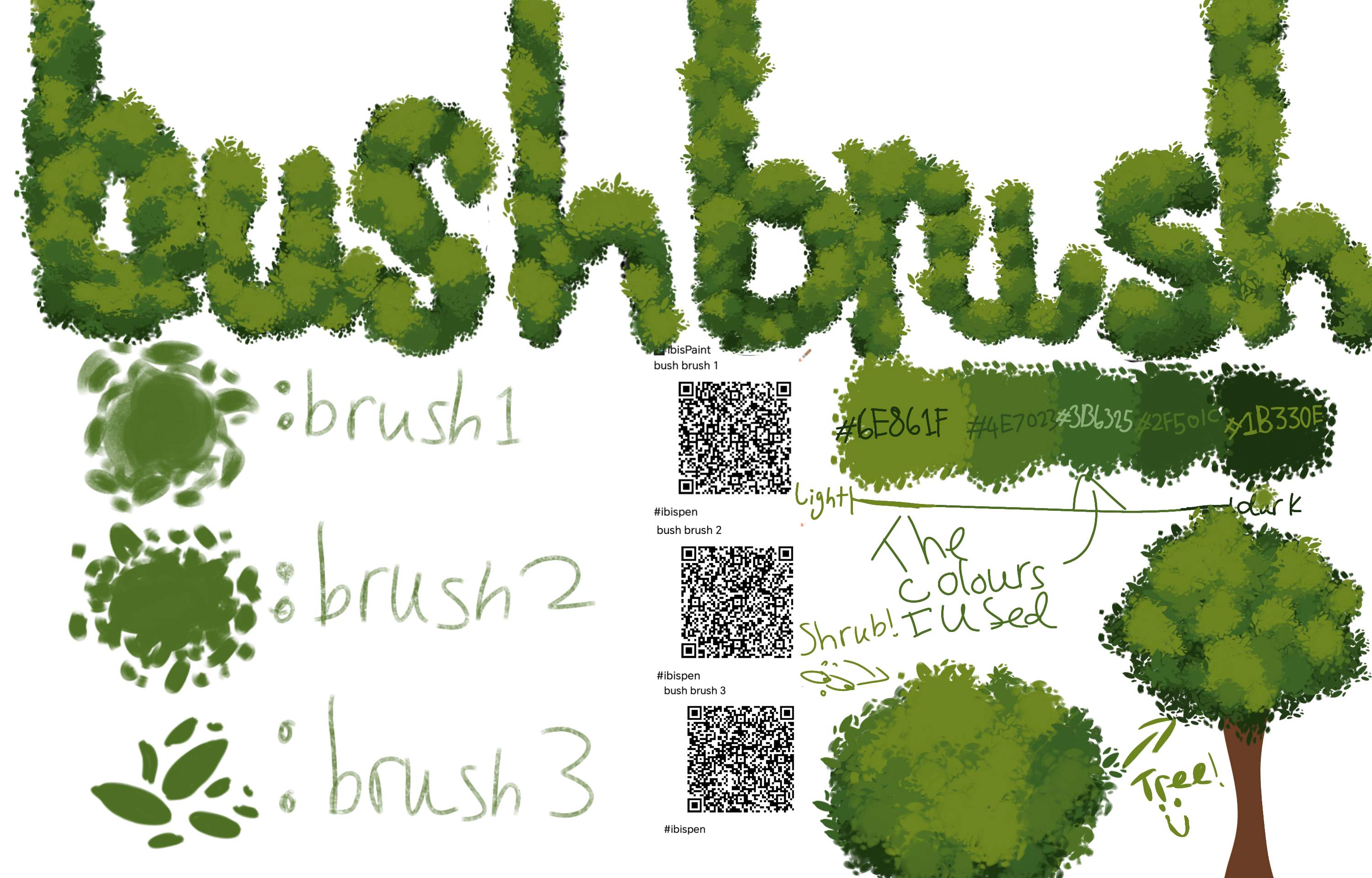 bush brushes for your foliage 🌱 - ibisPaint