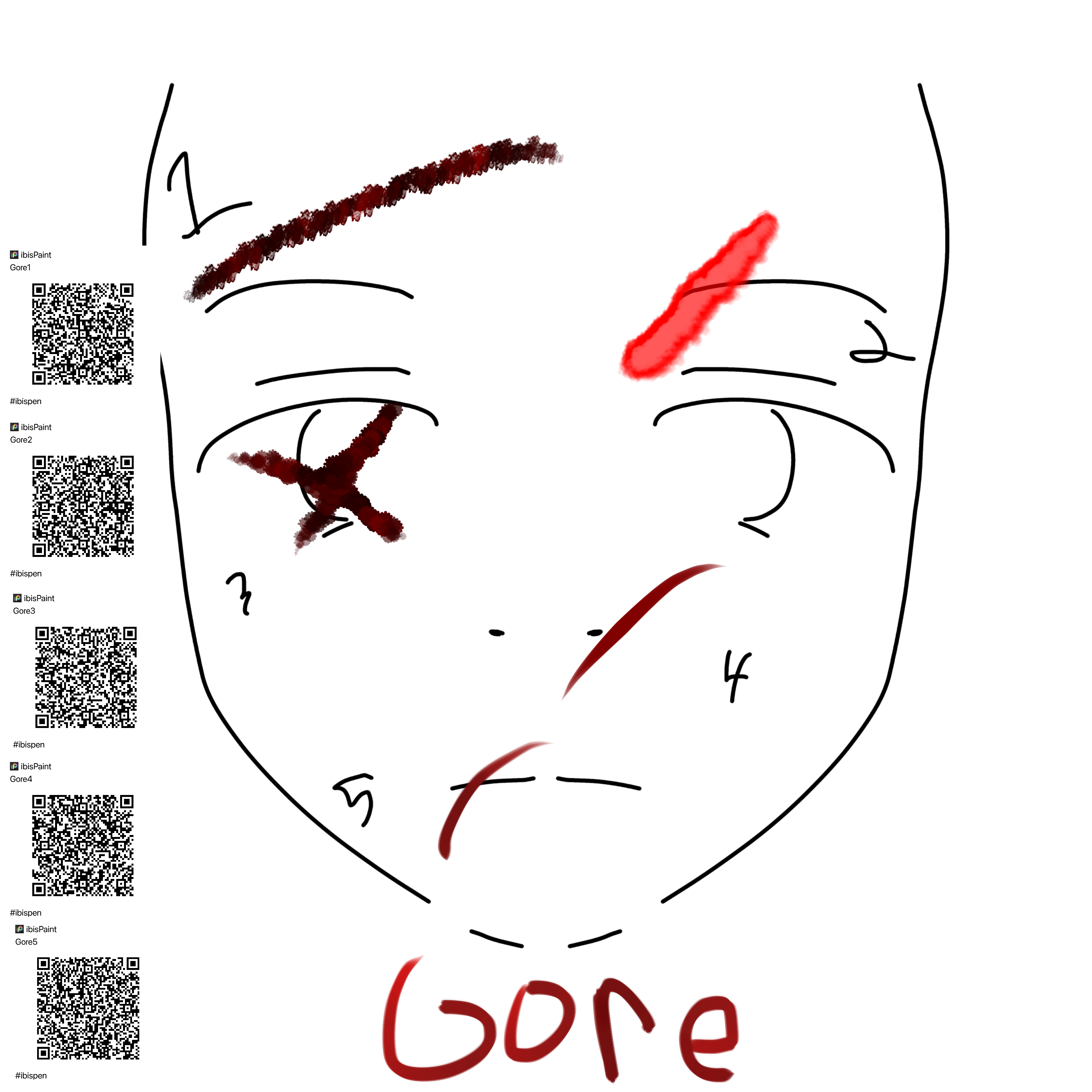 Gore Color Code Gore brushes - ibisPaint