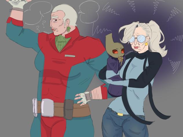 Fem Brit, Ms Popper, and my oc