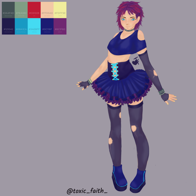 Kawaii Goth character