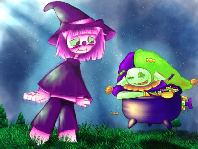 The candy witch and its syrupy brew!