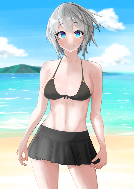 夏、海、水着