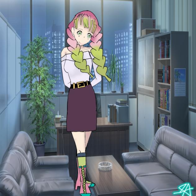 Mitsuri in modern clothes