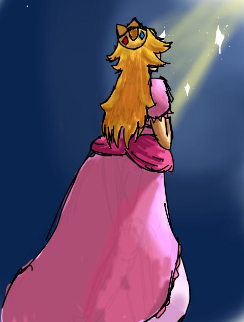 Peach dramatic lighting fanart