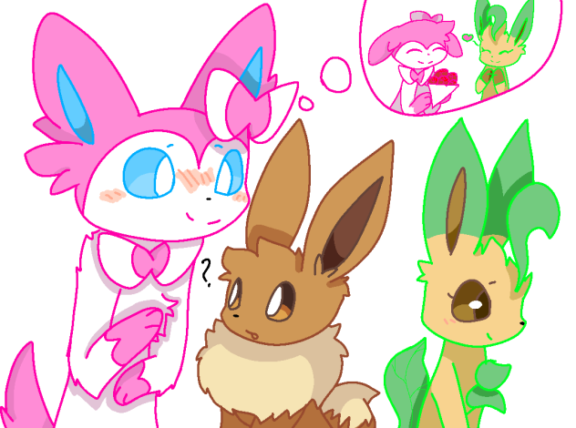 Sylveon x Leafeon