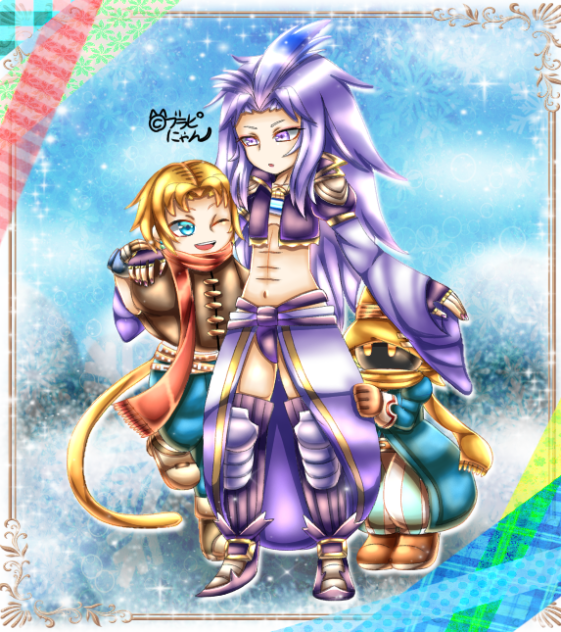 【FF9】冬の3人【ブラピにゃん】