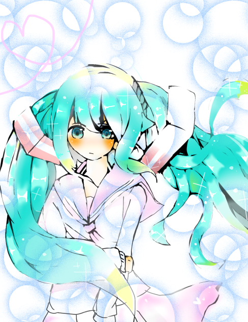 ピンクセーラー初音ミク Ibispaint