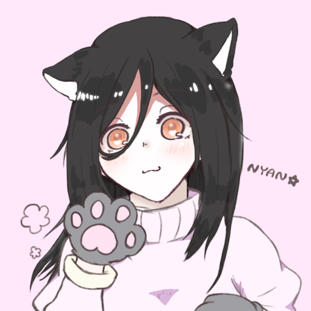 黒髪ねこちゃん