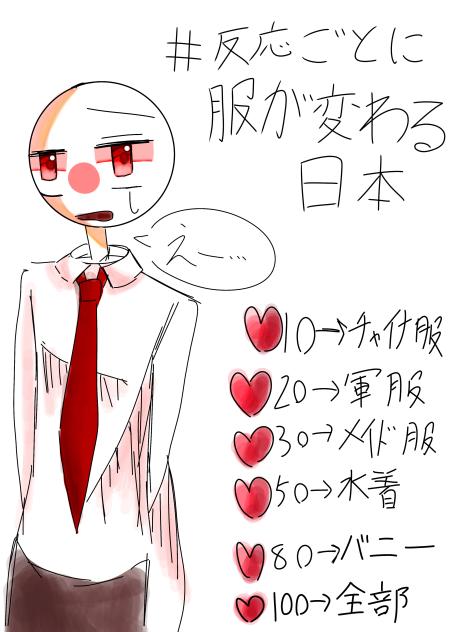 反応ごとに服が変わる🇯🇵