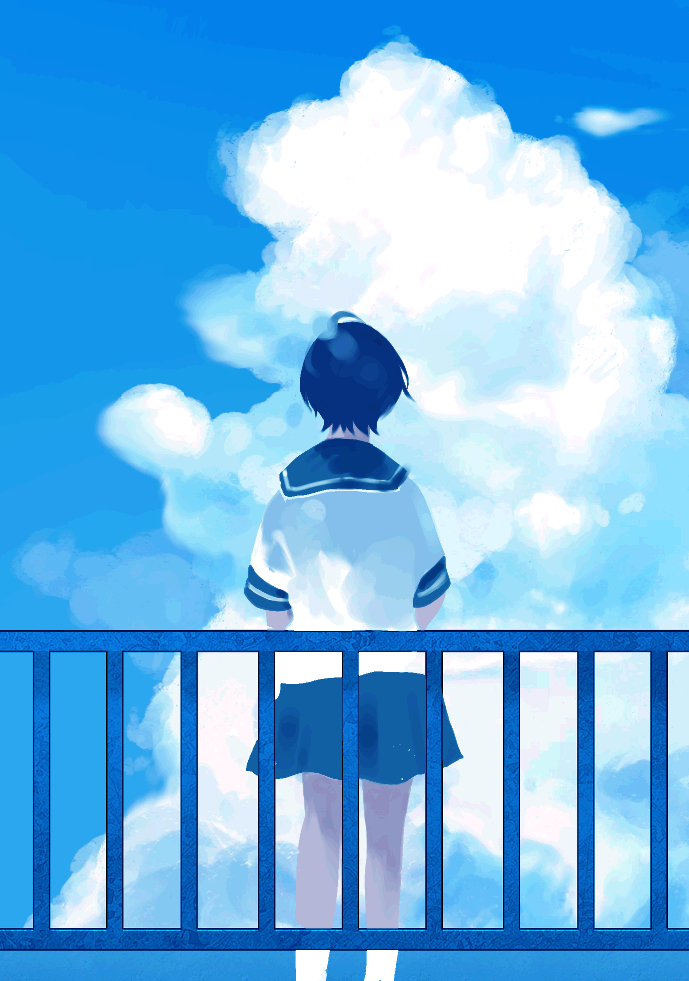 屋上から見える入道雲 - ibisPaint