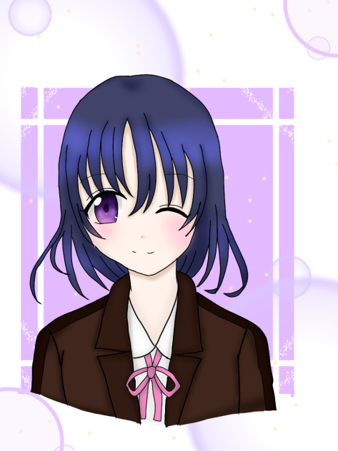 昨日アナログで描いた女の子