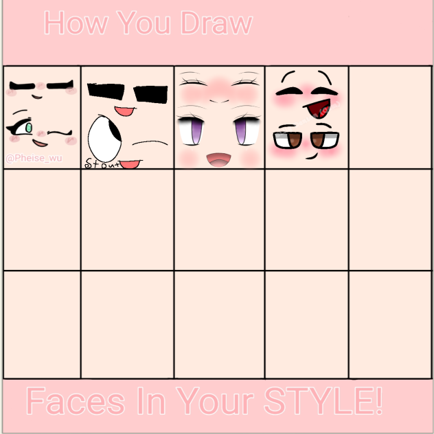 How u draw faces in ur own style collab