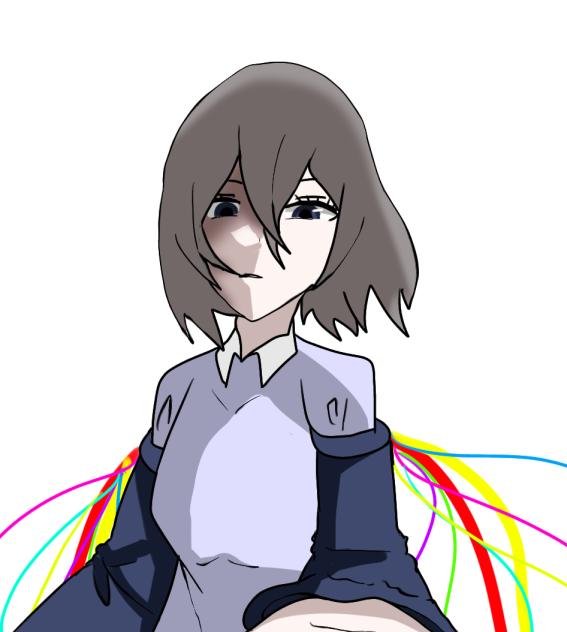 ちょっと怖い自分描きました！！