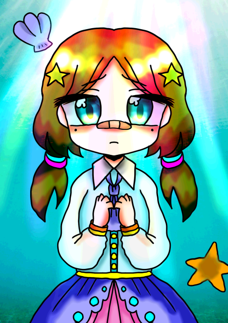 海の中に住む少女(名前考えて欲しいです！