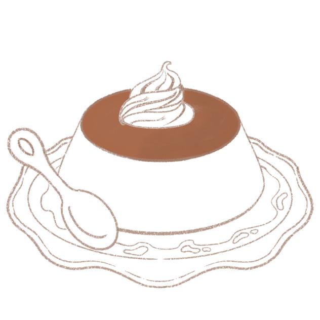 Desert - Caramel Pudding Outline