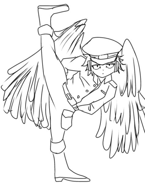 chinese military dance 線画