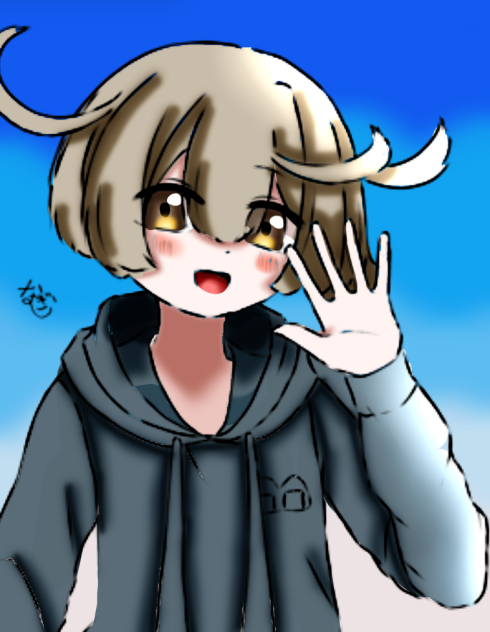 なむぎさんの塗り絵塗らせて貰いました！