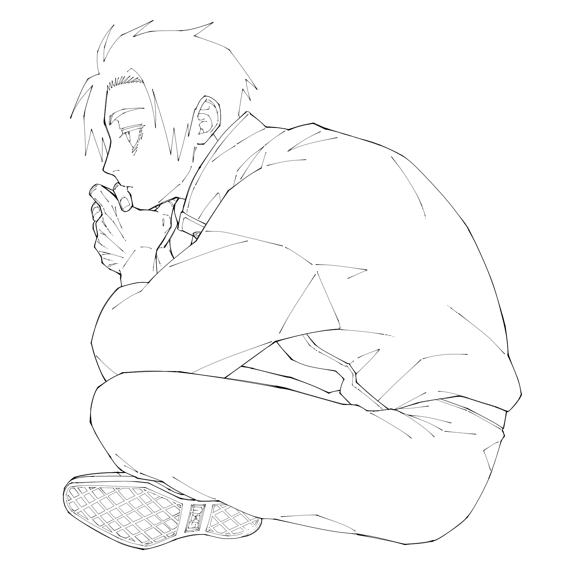 呪術廻戦 乙骨憂太3 線画 - ibisPaint