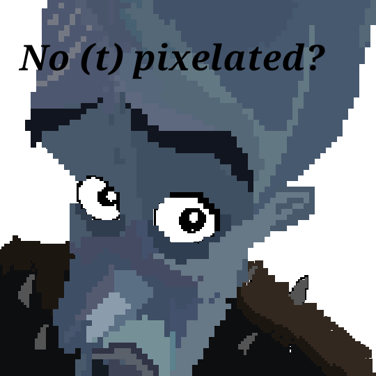 no pixelated