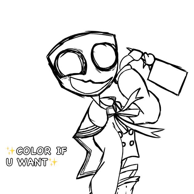 Coloring pages yandere Gangle