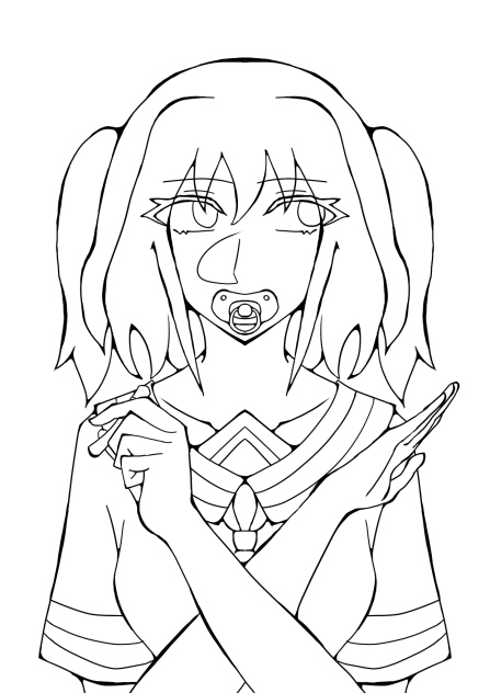 イヤイヤ期(線画)