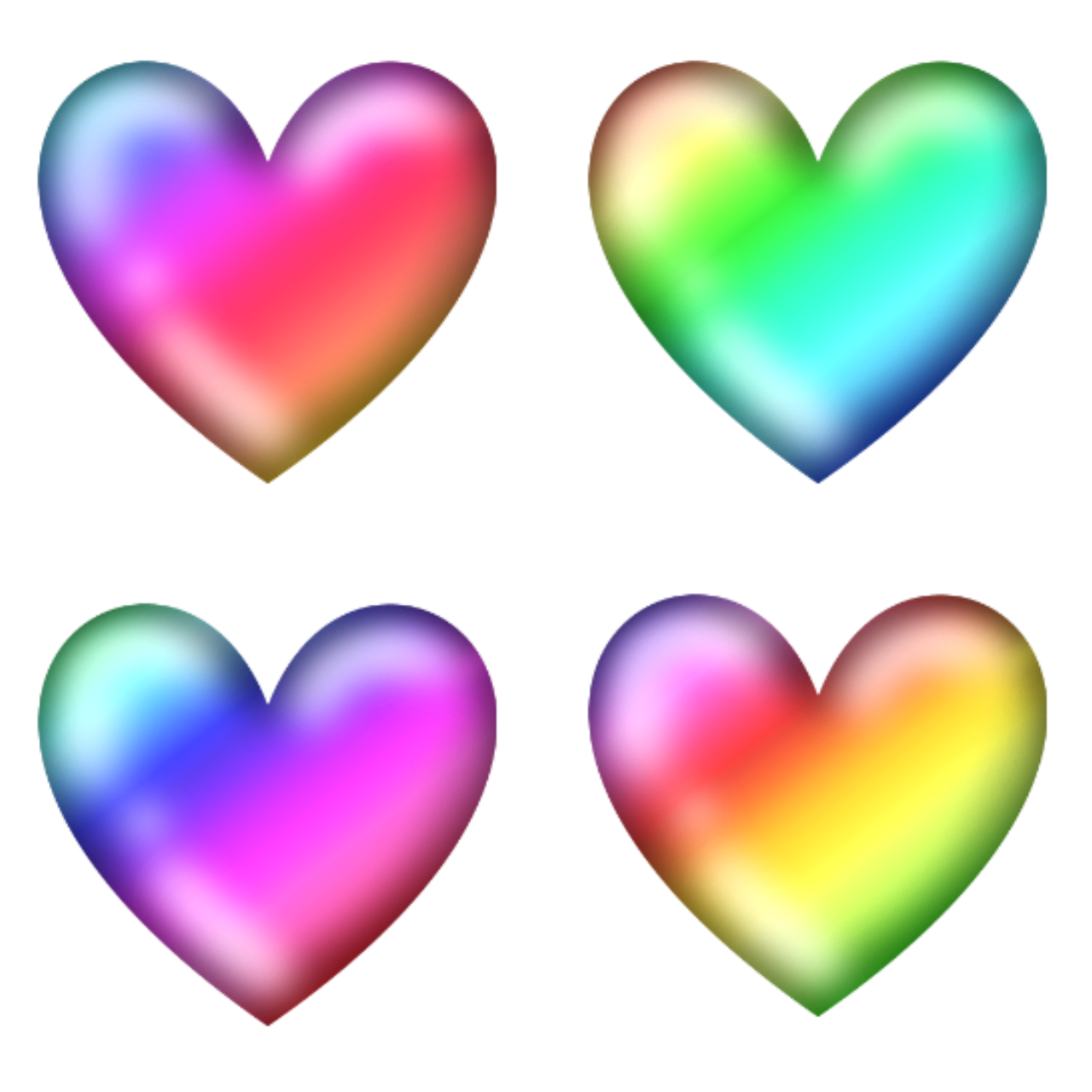 Colorful hearts - ibisPaint