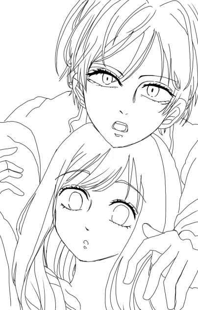 山田君と茜っち！　塗り絵